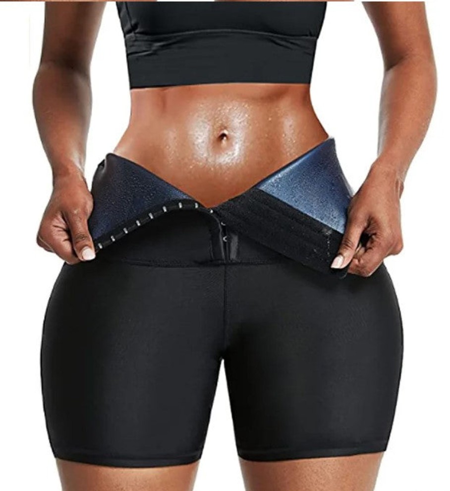 Bottoms China | Plus Size Fitness Exercise Shaper Shorts Black