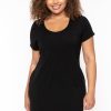 Little Black Styles Curvy Sense | Plus Size Raven Tee Shirt Dress Black