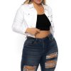 Jeans & Denim Wax Jean | Plus Size Basic Denim Jacket White