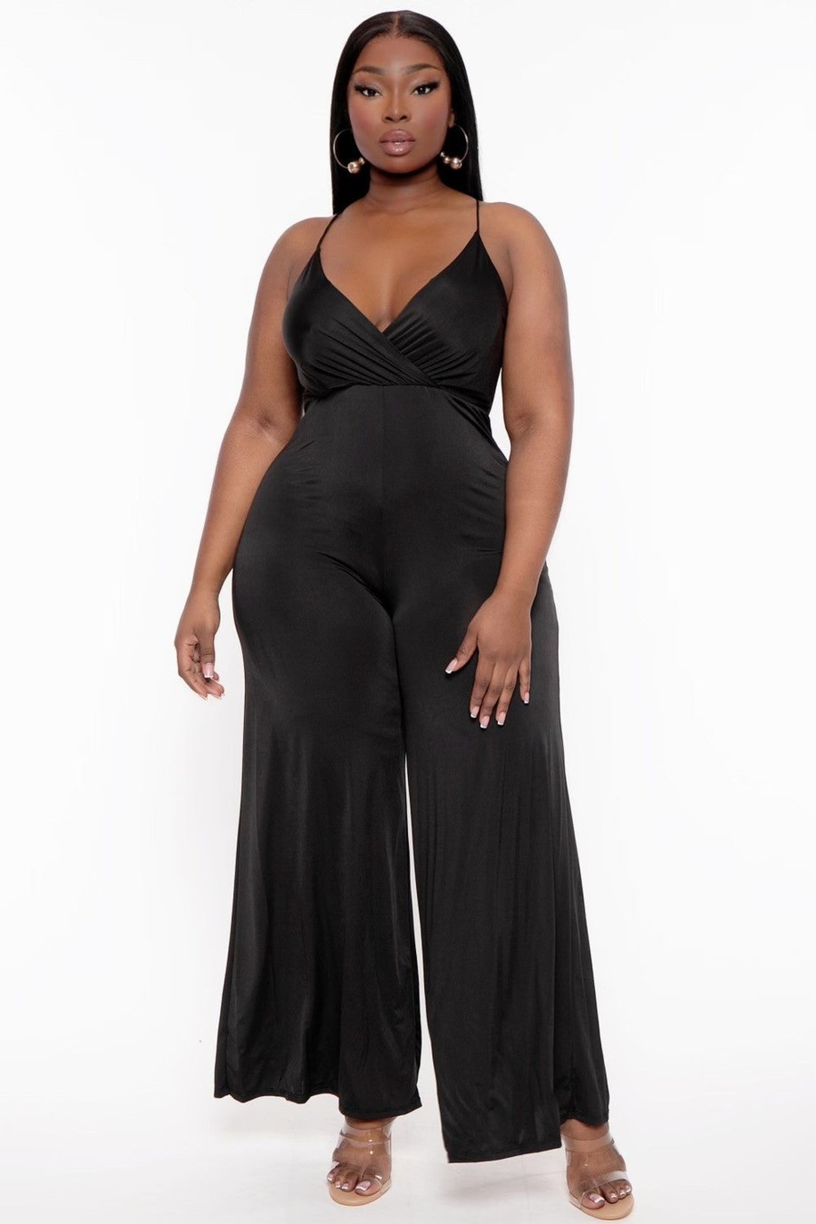 Jumpsuits & Rompers H u0026 H FASHION | Plus Size Bre Cami Jumpsuit Black