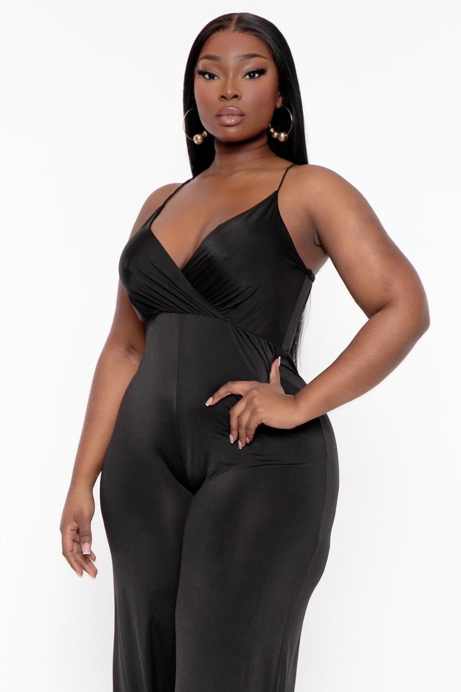 Jumpsuits & Rompers H u0026 H FASHION | Plus Size Bre Cami Jumpsuit Black