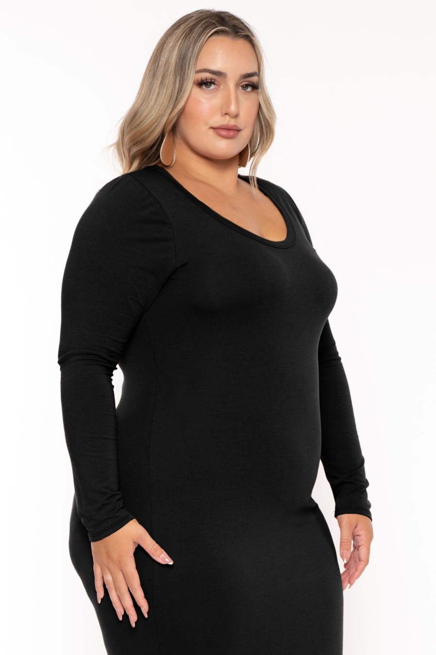 Dresses CULTURE CODE | Plus Size Carlette Bodycon Maxi Dress Black