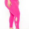 Bottoms Rae mode | Plus Size Infinity Cropped Yoga Legging Pink