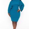 Dresses sweaterland | Plus Size Joyce Sweater Matching Set Teal