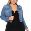 Outerwear Wax Jean | Plus Size Basic Denim Jacket Medium Wash