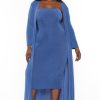 Matching Sets H u0026 H FASHION | Plus Size Shelly 2Pc Duster And Tube Dress Blue