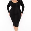 Little Black Styles XIAMEN HEXIN INTERNATIONAL | Plus Size Little Black Snatched Dress - Black