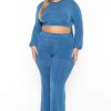 Matching Sets CHICCTHY TOP | Plus Size Dorian 2Pc Matching Set Blue