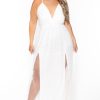 Dresses SYMPHONY | Plus Size Ariana Maxi Pearl Dress White