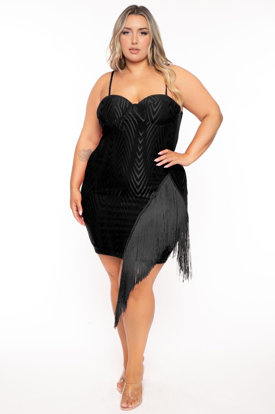 Little Black Styles Goodtime USA | Plus Size Temptress Bodycon Dress Black