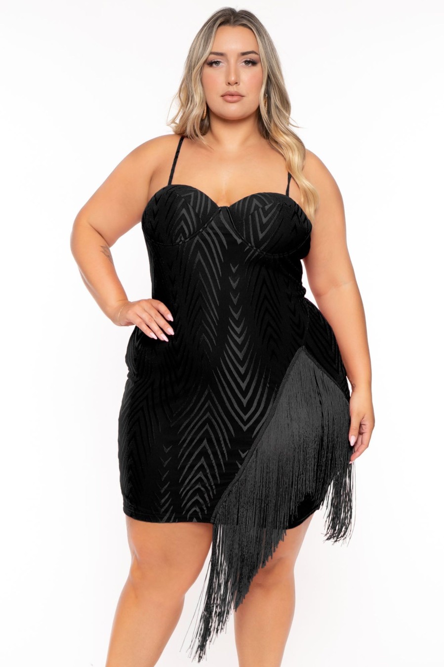 Little Black Styles Goodtime USA | Plus Size Temptress Bodycon Dress Black