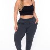 Bottoms Ambiance | Plus Size Sweat Jogger Charcoal