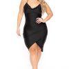 Dresses Bluebell | Plus Size Dayanna Asymmetric Dress Black