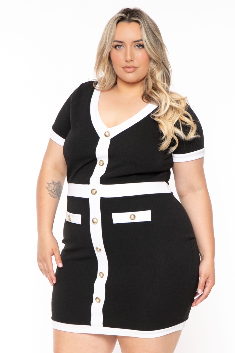 Little Black Styles Curvy Sense | Plus Size Penelope Mini Dress Black