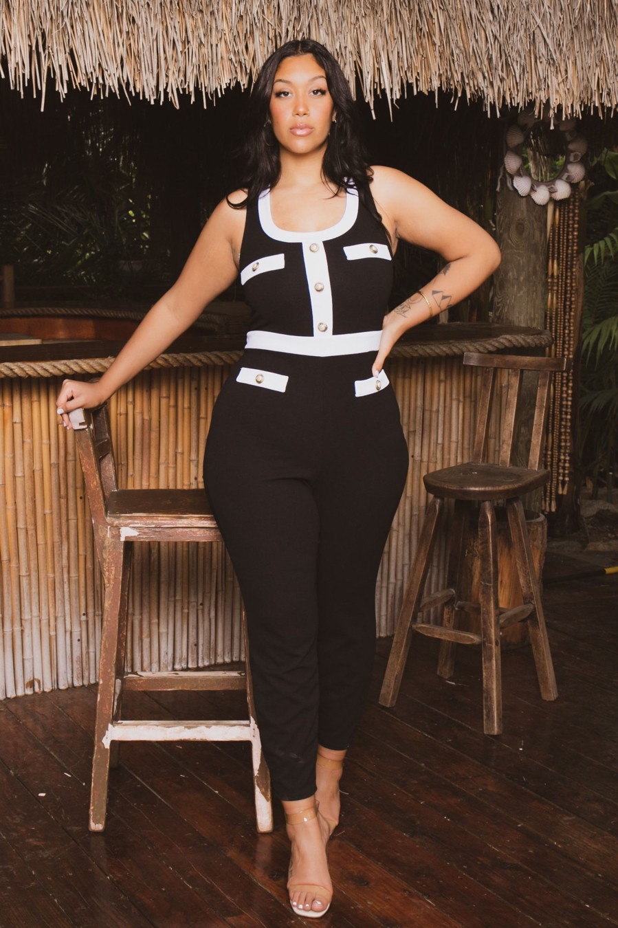 Little Black Styles Curvy Sense | Plus Size Jaleesa Jumpsuit Black