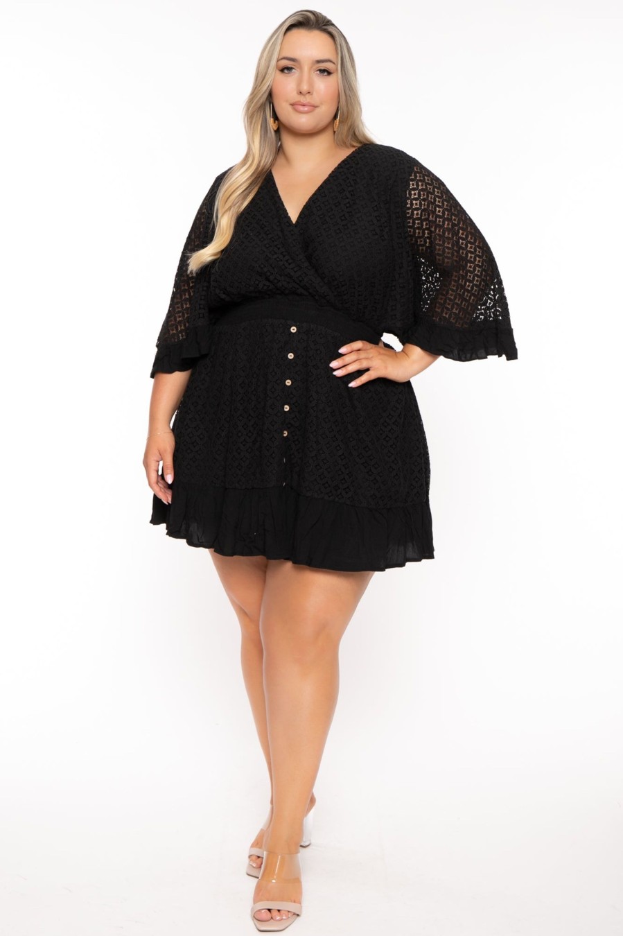 Dresses Jade by Jane | Plus Size Bertrina Lace Dress Black