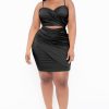 Little Black Styles Find Me | Plus Size Amanda Front Wrap Dress Black