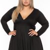 Little Black Styles Curvy Sense | Plus Size Jeanna Flare Dress Black