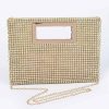 Accessories Hu0026D | Vegas Rhinestone Mesh Flat Bag Gold