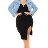 Outerwear Wax Jean | Plus Size Basic Denim Jacket Light Wash