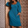 Dresses CULTURE CODE | Plus Size Sonia Smocked Dress Teal