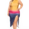 Dresses Gibiu | Plus Size Zana Gradient Mock Midi Dress Multi