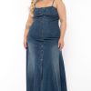 Dresses Jade by Jane | Plus Size Lana Denim Maxi Dress Blue