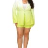 Matching Sets The Sang Company | Plus Size Ombre Short Suit Neon