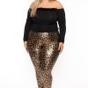 Tops Curvy Sense | Plus Size Brie High Waist Leggings Gold