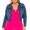 Jeans & Denim Wax Jean | Plus Size Basic Denim Jacket Dark Wash