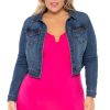 Outerwear Wax Jean | Plus Size Basic Denim Jacket Dark Wash