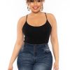 Tops Curvy Sense | Plus Size Jersey Girl Bodysuit Black