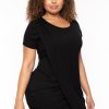 Dresses Curvy Sense | Plus Size Dolley Tulip Mini Dress Black