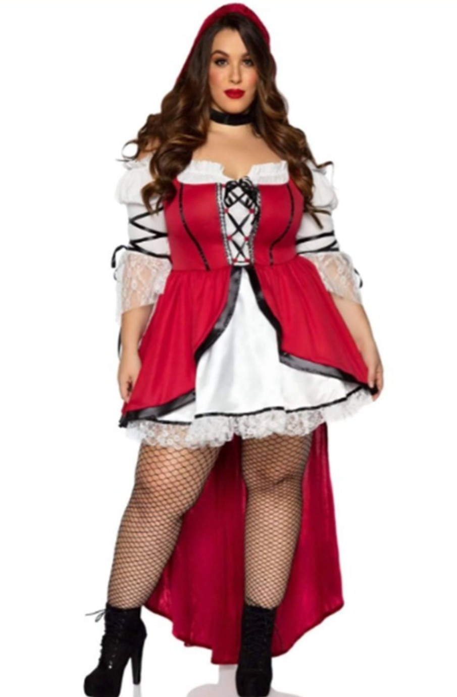 Intimates DONNA DI CAPRI | Plus Size 2-Piece Storybook Red Riding Hood Costume-Red Black