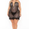 Little Black Styles Aria Romance | Plus Size Leilania Sheer Bodycon Dress Black