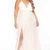 Dresses SYMPHONY | Plus Size Ariana Maxi Pearl Dress Ivory