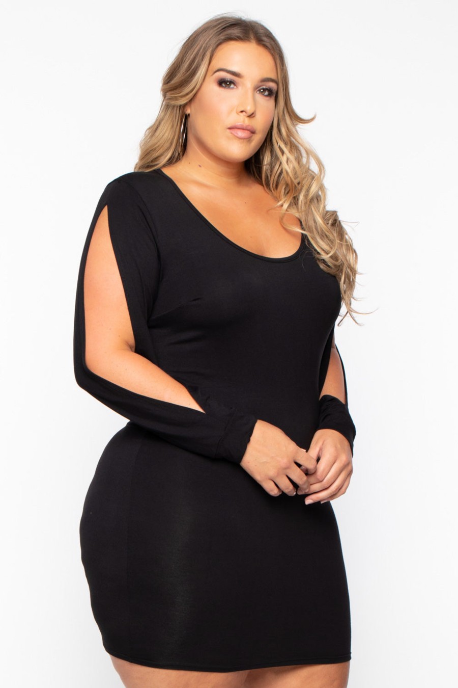 Little Black Styles Curvy Sense | Plus Size Noire Bodycon Dress Black