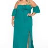 Dresses CULTURE CODE | Plus Size Moriah Swiss Dot Maxi Dress Green