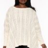 Tops 143 | Plus Size Essi Oversize Sweater Ivory