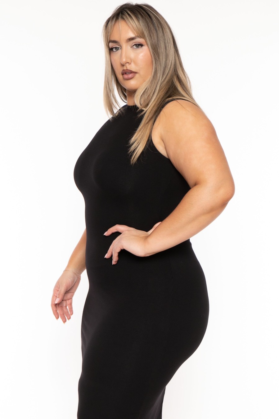 Little Black Styles XIAMEN HEXIN INTERNATIONAL | Plus Size Lenora Shapeware Dress - Black