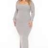 Dresses XIAMEN HEXIN INTERNATIONAL | Plus Size Elanor Shapeware Dress - Grey