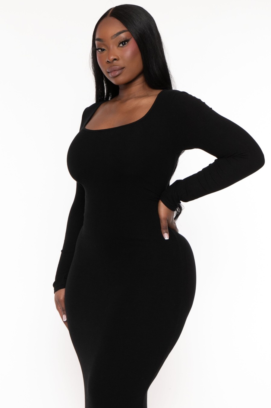 Dresses XIAMEN HEXIN INTERNATIONAL | Plus Size Elanor Shapeware Dress - Black