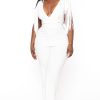 Jumpsuits & Rompers SYMPHONY | Plus Size Lilybeth Fringe Jumpsuit Ivory