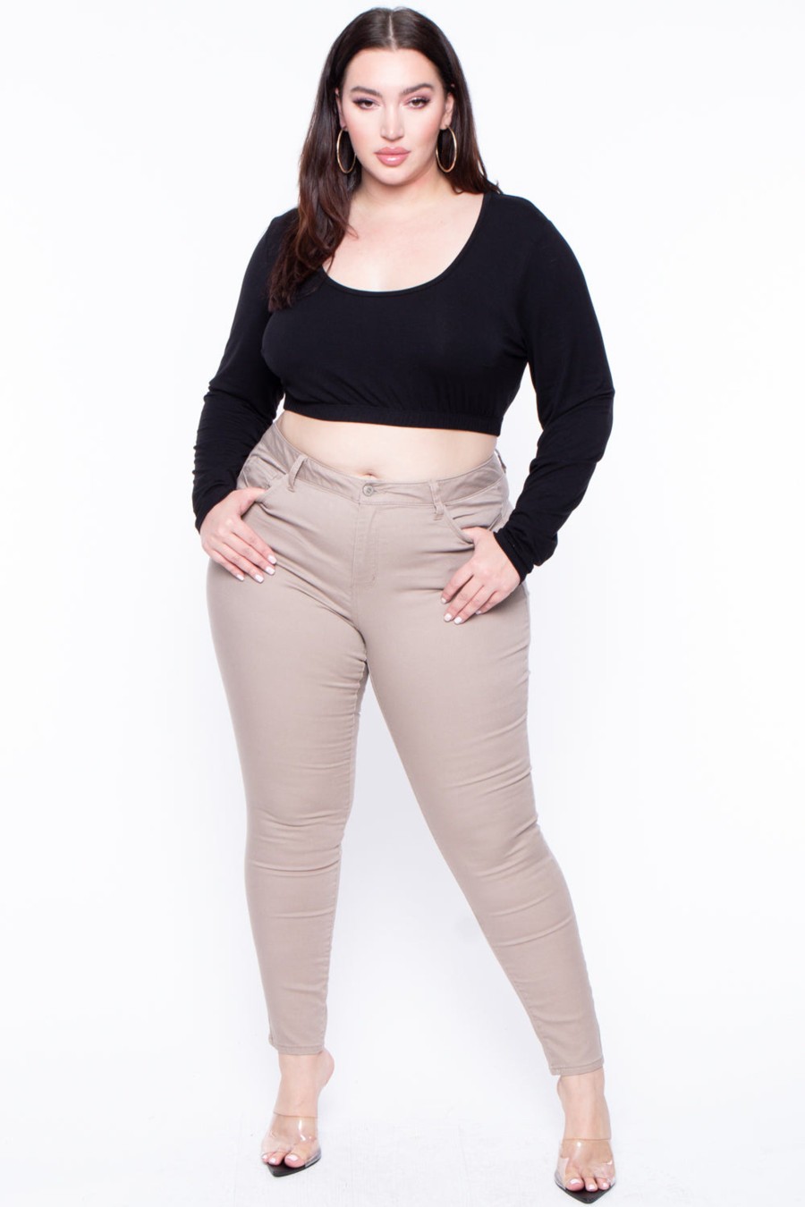 Jeans & Denim Wax Jean | Plus Size Skinny Jean Khaki