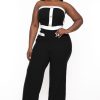 Little Black Styles Curvy Sense | Plus Size Jolie Strapless Jumpsuit Black