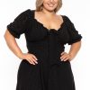 Little Black Styles Curvy Sense | Plus Size Jenni Eyelet Flare Dress Black