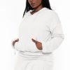 Dresses CULTURE CODE | Plus Size Tracie Hoodie Mini Dress - Ivory Creme