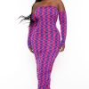 Dresses Curvy Sense | Plus Size Aura Tube Maxi Dress Multi