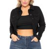 Jeans & Denim Wax Jean | Plus Size Basic Denim Jacket Black