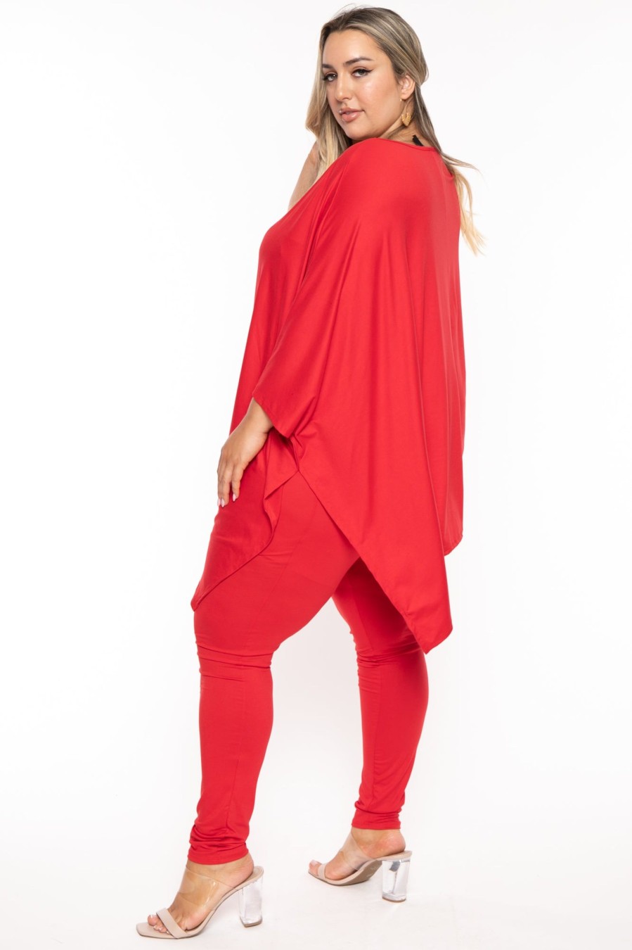 Matching Sets H u0026 H FASHION | Plus Size Ronnah Top And Pant Set Red